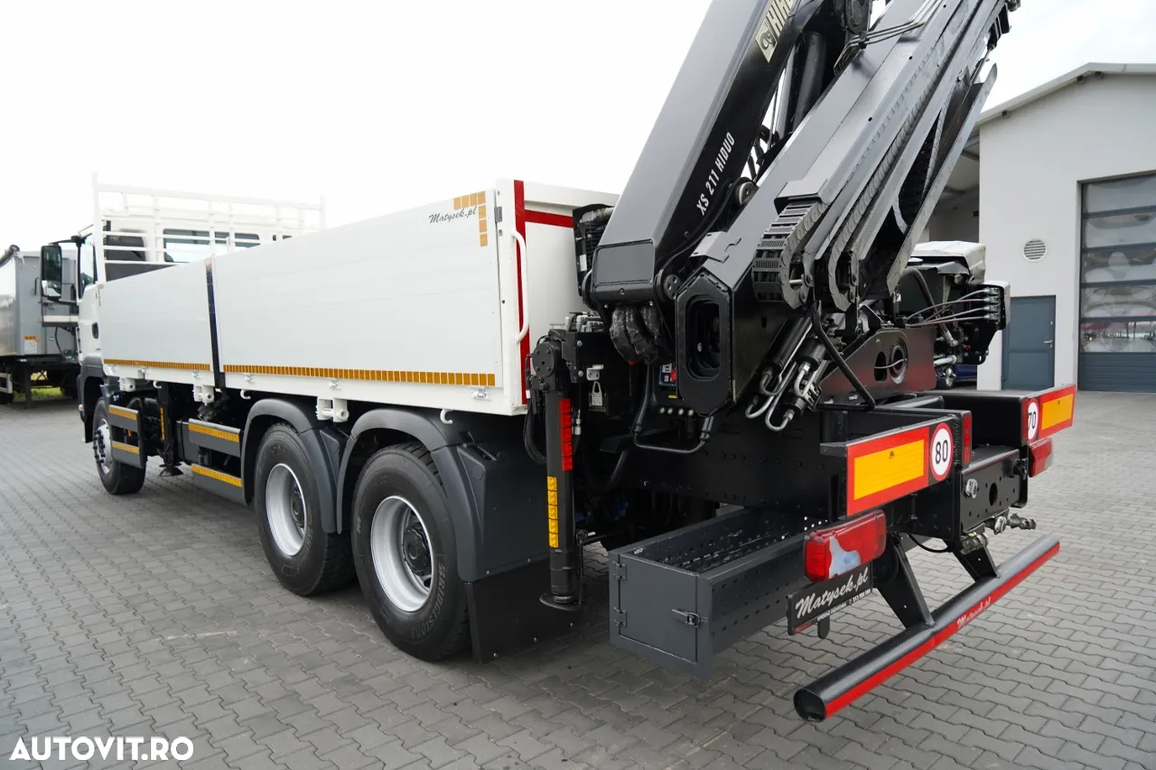 MAN TGS 26.360 / 6X4 / BOTTOM 6.5 M + HDS HIAB 211 EP-5 / CAPACITATE MAXIMĂ DE RIDICARE: 6 900 KG / RADIOCOMANDĂ / ROTARE / MANUALĂ / EURO 6 - 15