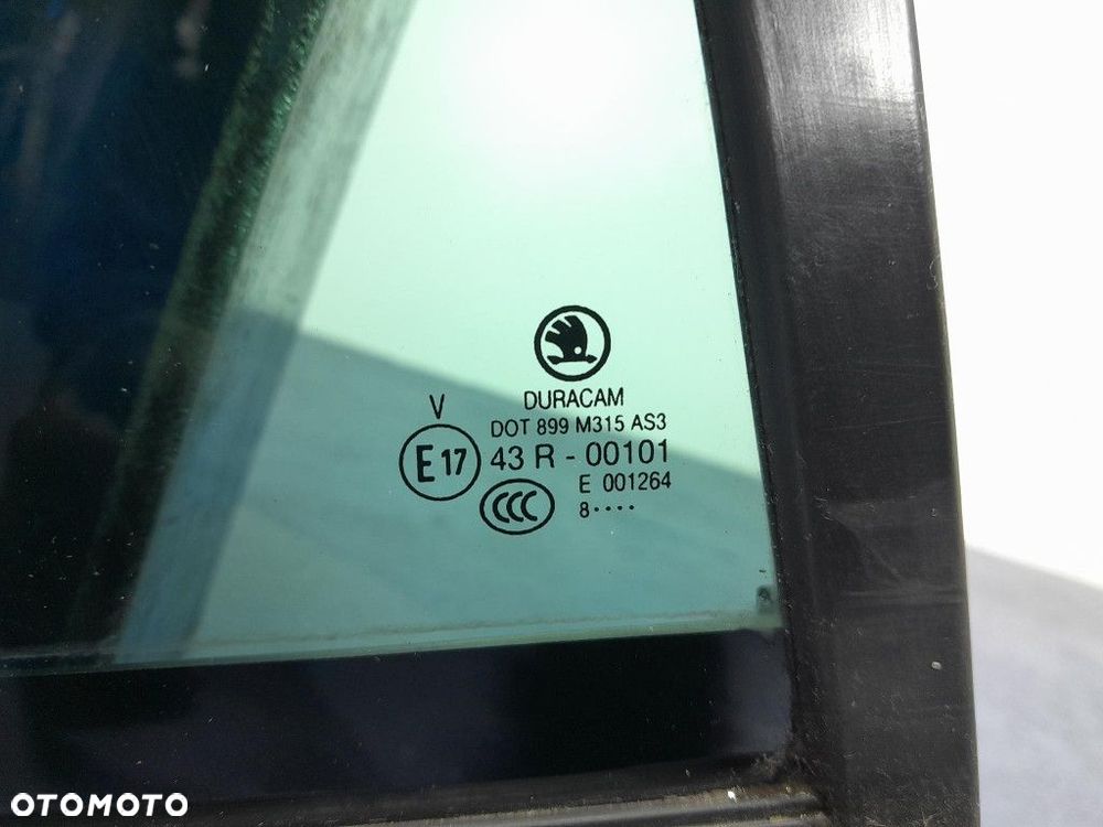 SKODA KODIAQ I SZYBA DRZWI TYŁ TYLNA PRAWA MAŁA 18R 565845214 - 2