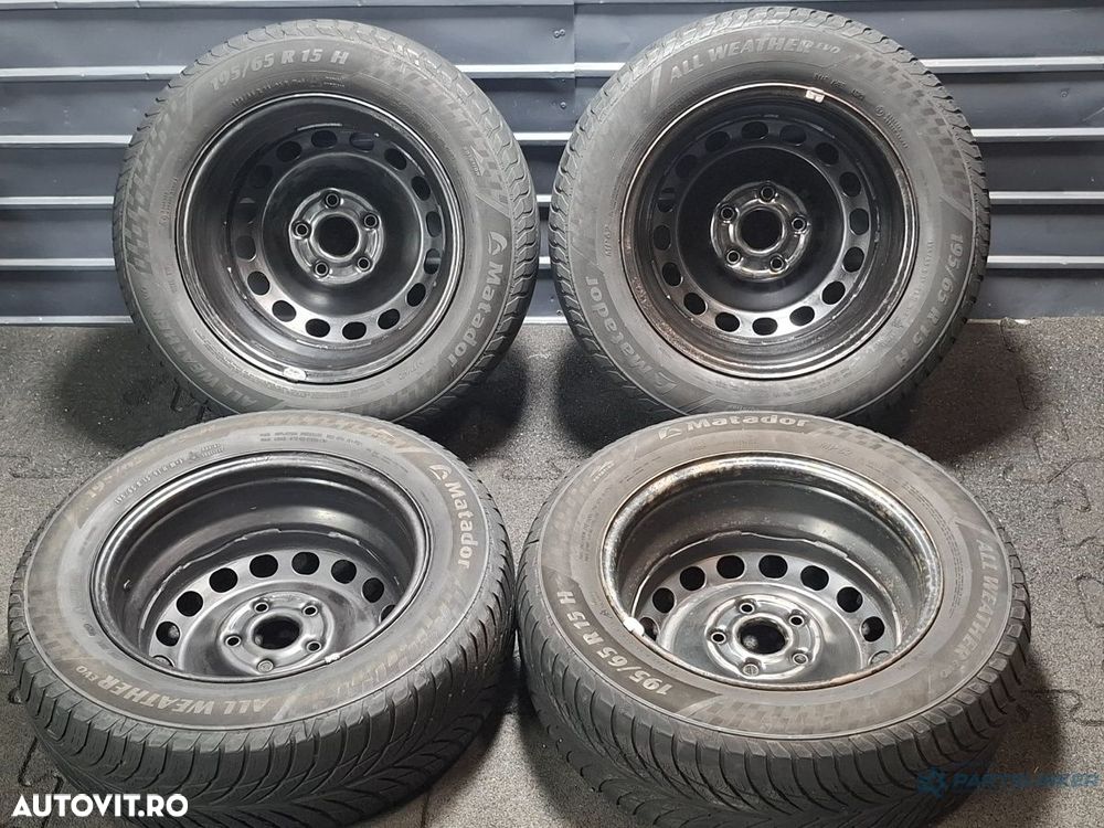 Jante de otel cu cauciucuri iarna 195/65 R15 VOLKSWAGEN CADDY IV Estate SAB, SAJ 2015 - 2020 2K0601027B - 2