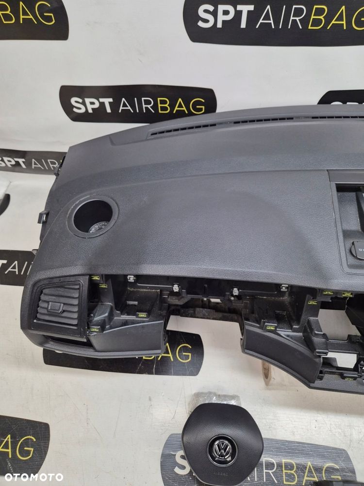 VW TRANSPORTER T6 DESKA ROZDZIELCZA KONSOLA KOKPIT PULPIT PODUSZKI AIRBAG AIR BAG PASY KIT SET - 2
