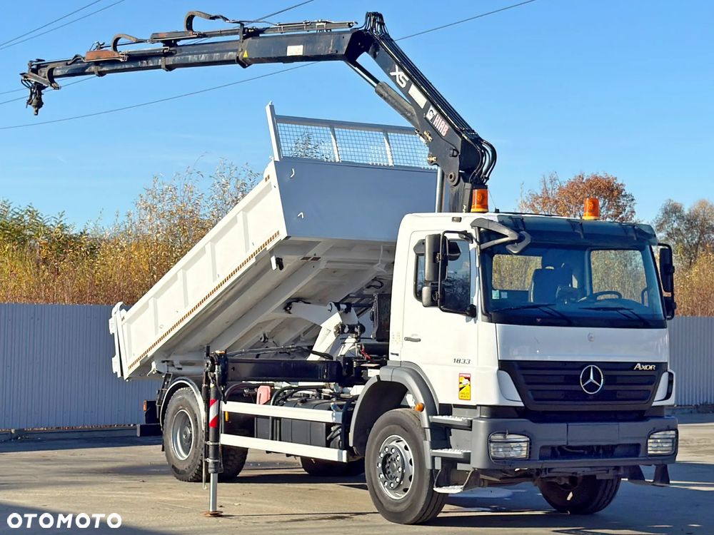 Mercedes-Benz AXOR 1833 * WYWROTKA 4,40 m * HIAB 144 B - 3 HIDUO + PILOT - 2