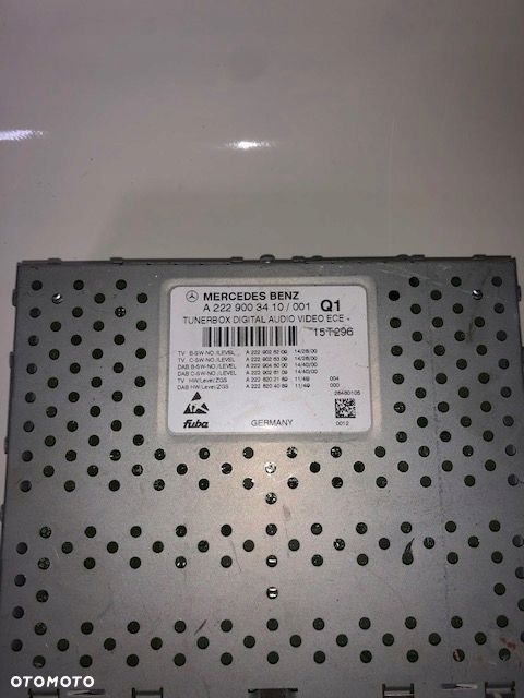 MERCEDES W205 W217 W222 TUNER RADIO TV A2229003410 - 8