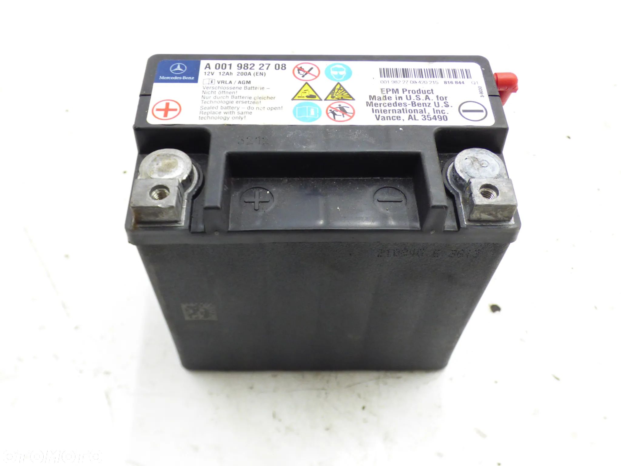 MERCEDES W221 LIFT DODATKOWY AKUMULATOR 12Ah 200A A0019822708 GORLICE - 1