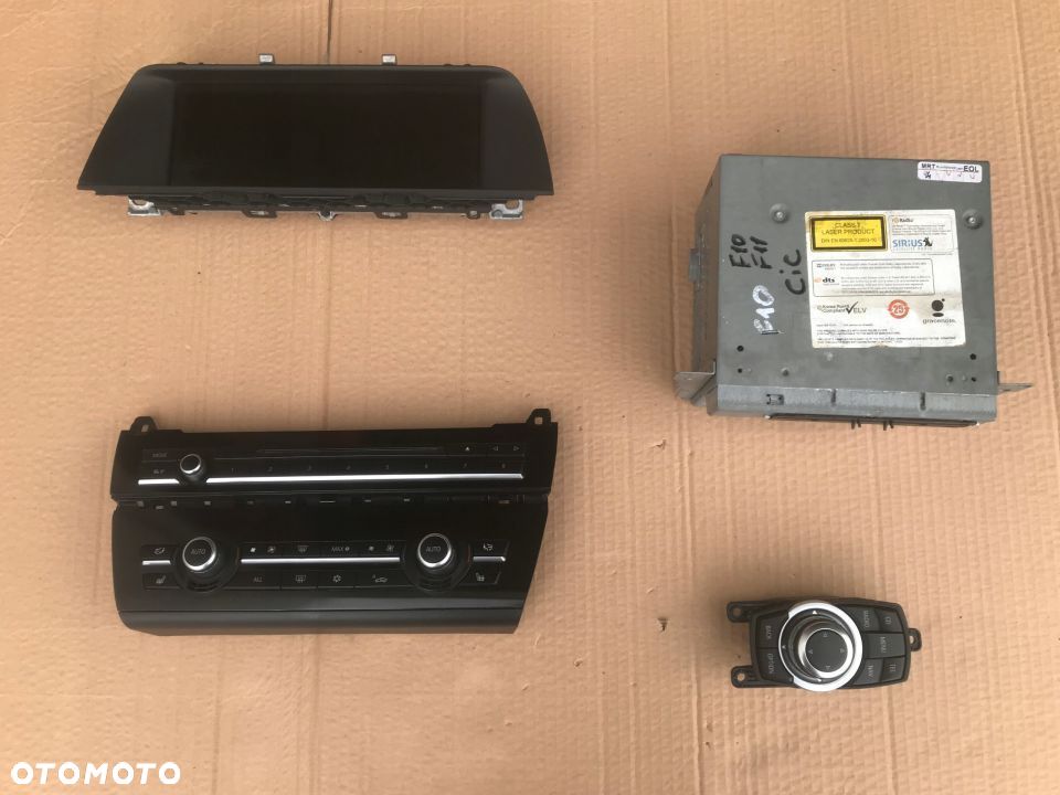 Radio BMW 5 F10 F11 CIC wyświetlacz panel ekran GPS nawigacja komplet 923915501 9243897 - 1