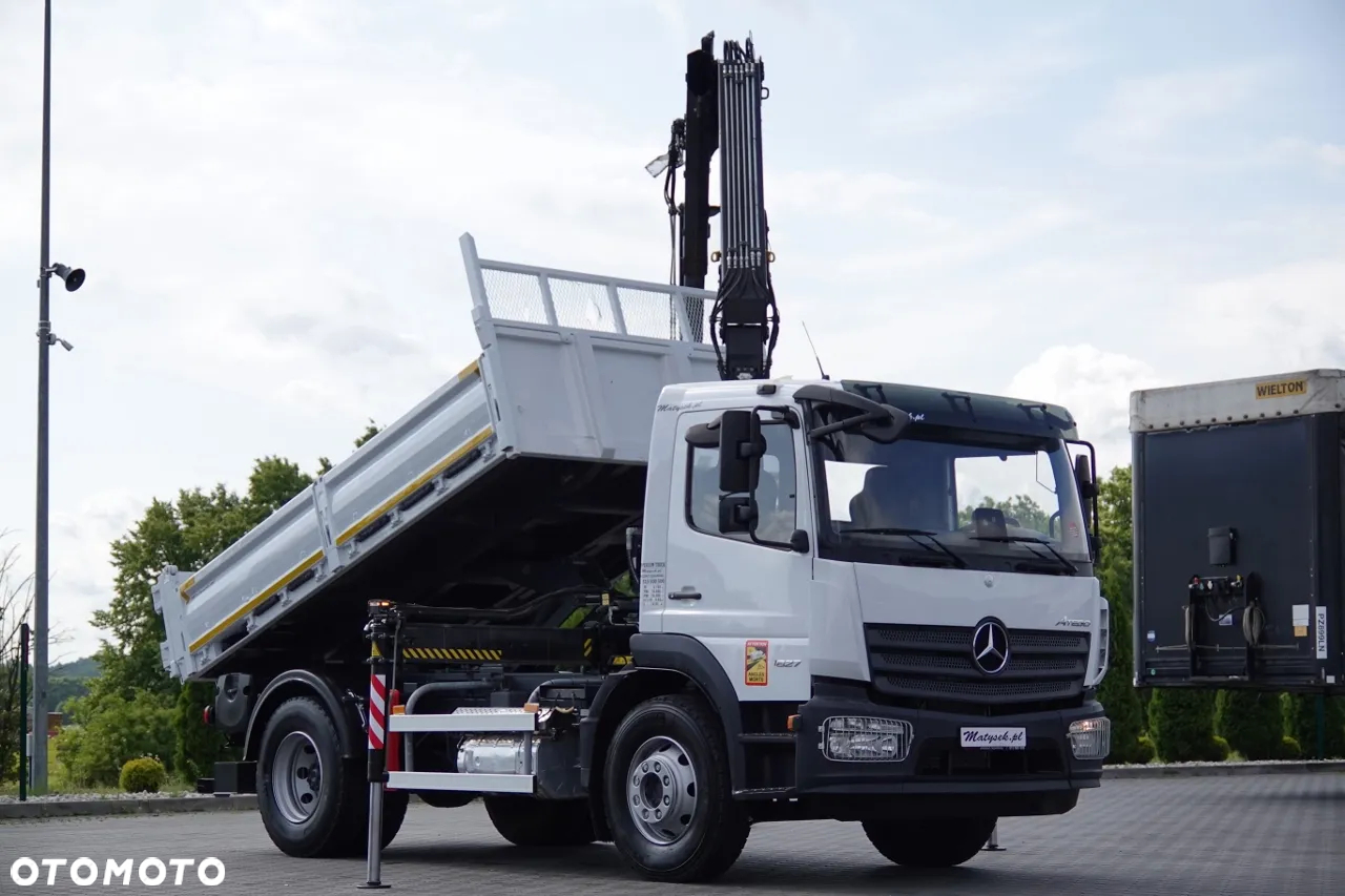 Mercedes-Benz ATEGO 1627 / 4X2 / WYWROTKA  3 STR. + HDS HIAB 099 BS-2 / PILOT / ROTATOR / WIDŁY / OPONY 100% / SPROWADZONY - 3