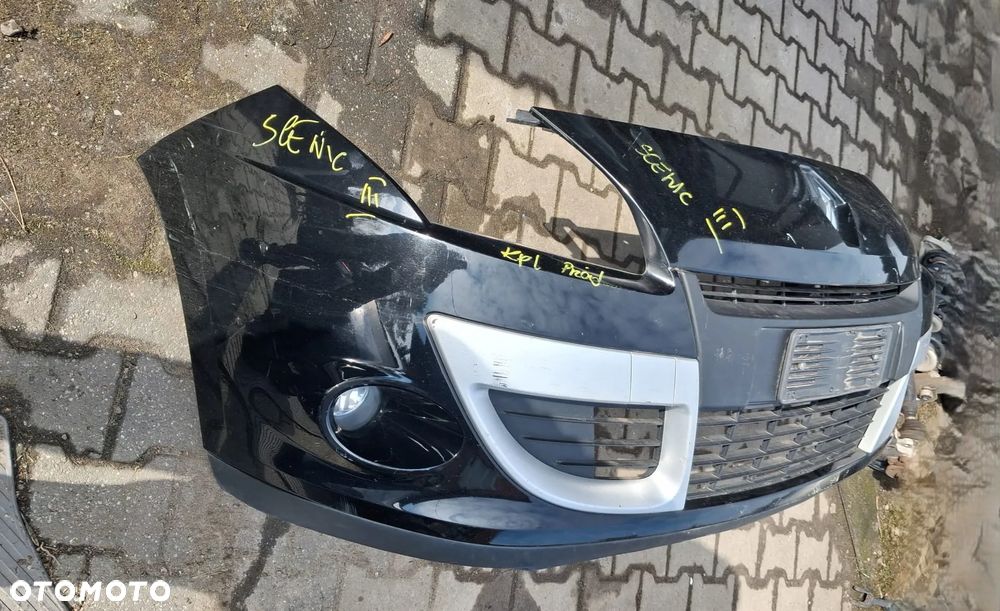 Zderzak przód RENAULT SCENIC III czarny OE - 1