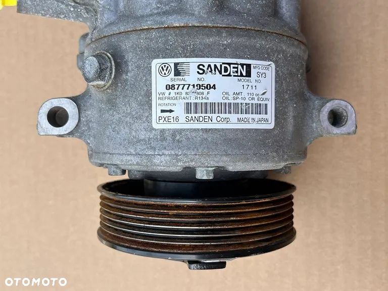 SPRĘŻARKA KLIMATYZACJI KOMPRESOR POMPA 1K0820808F AUDI  SEAT SKODA VW - 2