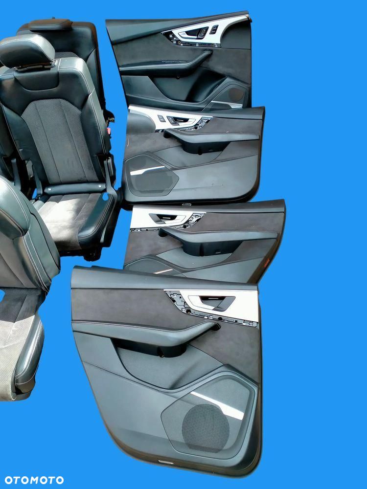 AUDI Q7 4M S-Line FOTELE KANAPA BOCZKI TAPICERKA SKÓRA CZARNA - 4