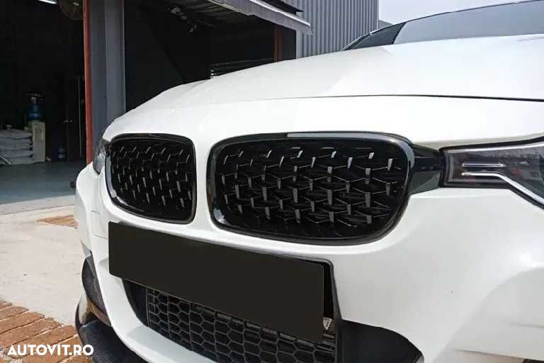 Grile Nari M Diamond BMW F30 F31 Negru Lucios Complet, Grila Dubla - 2
