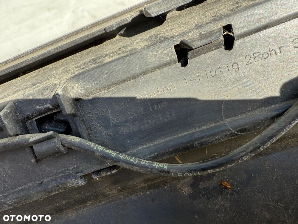 AUDI A5 B9 8W6 S-LINE DOKŁADKA ZDERZAKA TYŁ 8W6807521 B ORYGINAŁ - 6