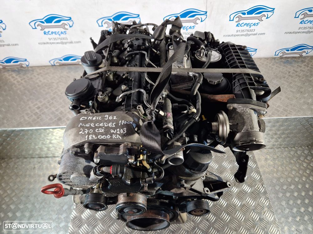 MOTOR ENGINE COMPLETO MERCEDES BENZ CLASS C W203 C270 270 CDI 20V 170CV OM612962 612962 CLK C209 W209 E E270 W211 M ML M270 MOTOR ARRANQUE ALTERNADOR COMPRESSOR AR CONDICIONADO BOMBA DIRECAO DIREÇÃO TURBO INJETOR INJETORES - 5