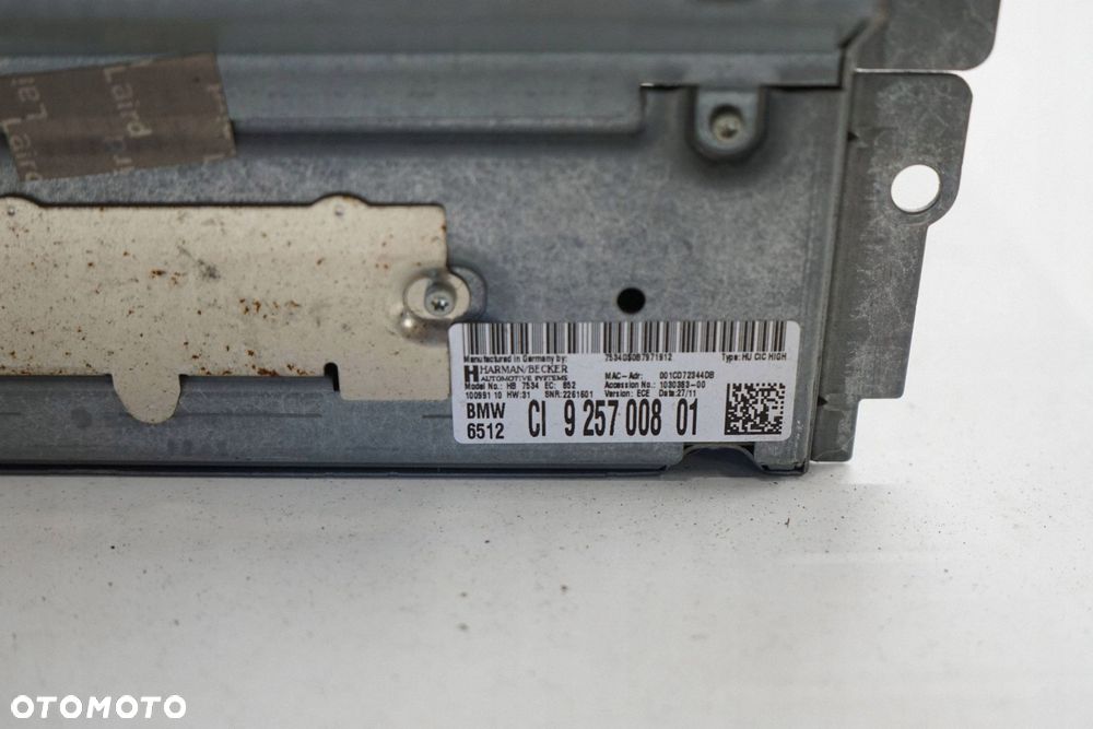 BMW F10 F11 11R RADIO CZYTNIK NAPĘD NAWIGACJI 9257008 - 3