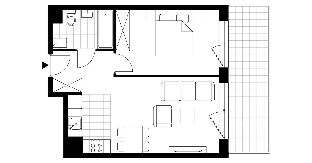 2-pokojowe mieszkanie 40m2 + balkon Bez Prowizji - Pełny obrazek: 3/23