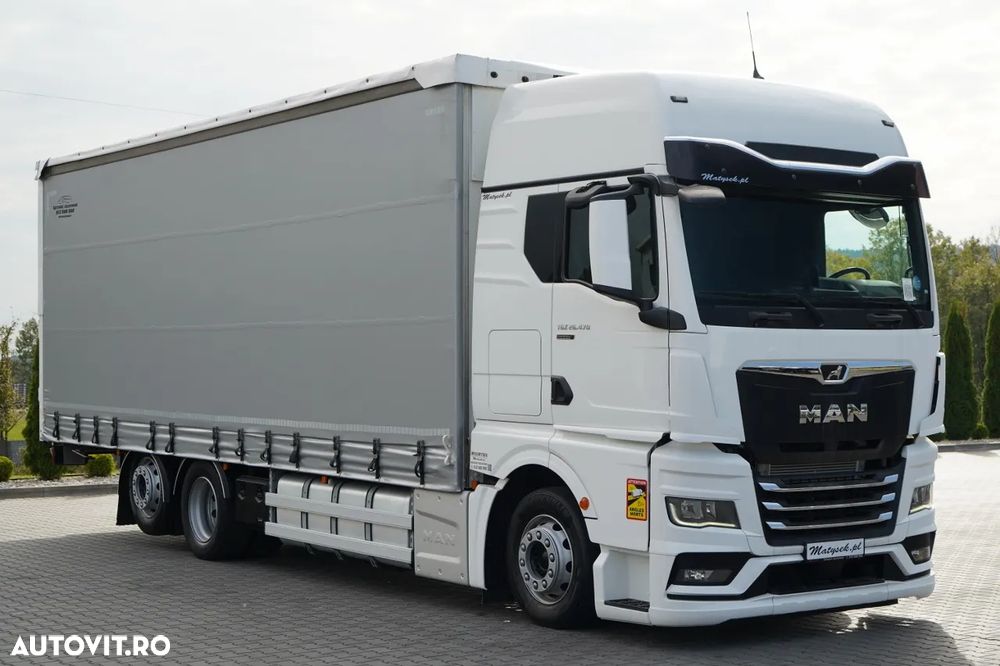 MAN TGX 26.470 / 6x2 / CORTINĂ / SOLO / 6x2 / 120 m3 / PUNȚĂ RIDICATĂ / I-PARK COOL / BALANȚĂ PODEA / - 8