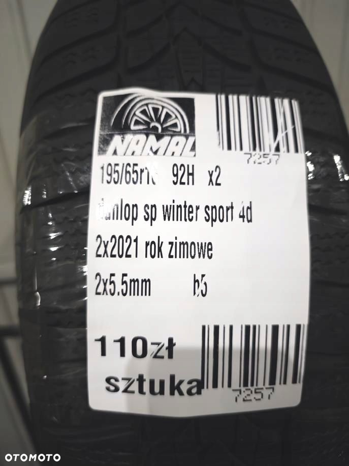 195/65r16 dunlop 2021 opony zimowe 5,5mm 7257 - 9