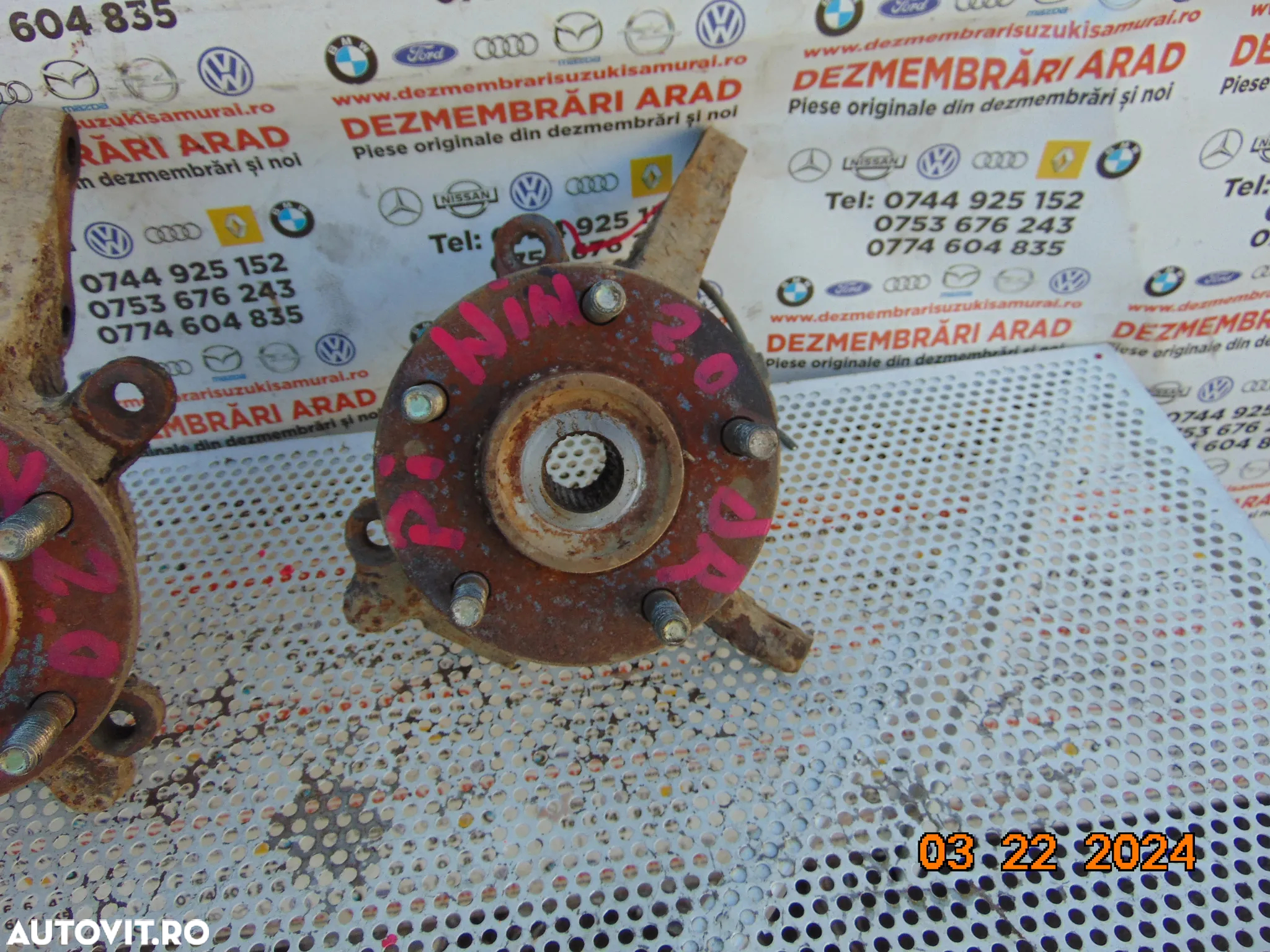 Fuzeta Mitsubishi pinin 1998-2006 fuzete fata stanga dreapta rulment - 7