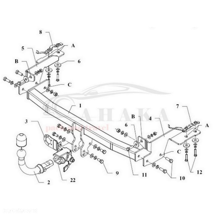 Hak Holowniczy Automat Do Fiat Punto Ii Hatchback 1999-2011 - 3