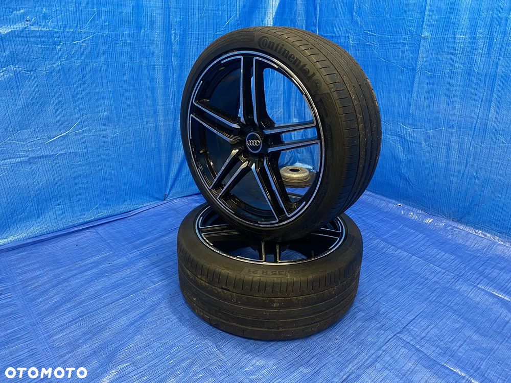 KOŁA KOŁO 21 FELGA ALUMINIOWE ALUSY 21"x 9,5J ET35  5X112; 66,6mm KOŁA NA SZTUKI ; OPONY CONTINENTAL ; AUDI Q7 ORYGINAŁ - 7