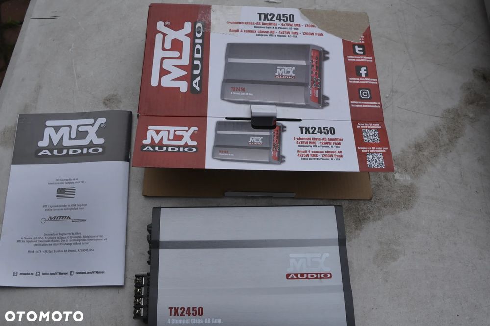 Wzmacniacz samochodowy MTX TX2450 - 1