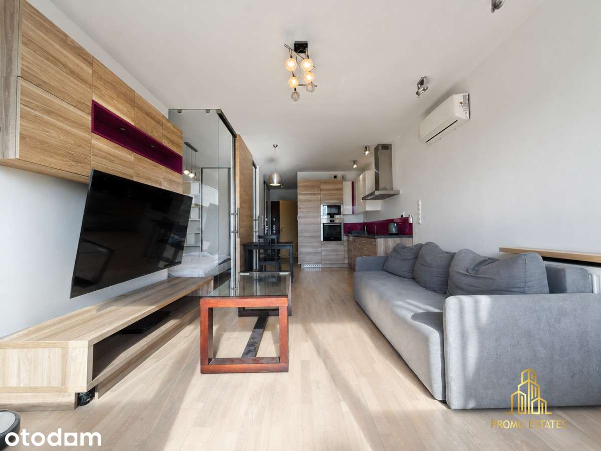 2 pokoje | Wiślane Tarasy | balkon | klima