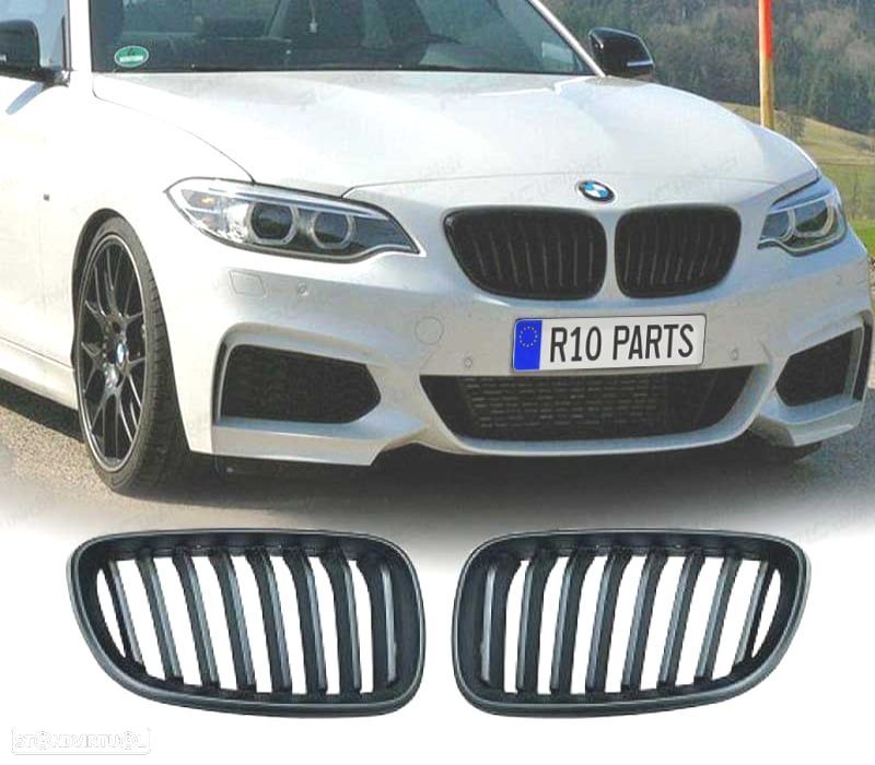GRELHA FRONTAL BMW F22 F23 LOOK M PERFORMANCE PRETO MATTE - 1