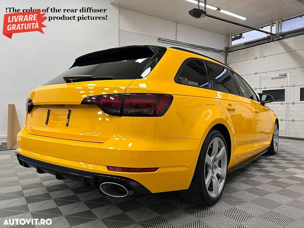 Difuzor Bara Spate si Ornamente Evacuare Audi A4 B9 8W (2016-2018) Sedan Avant RS4- livrare gratuita - 10