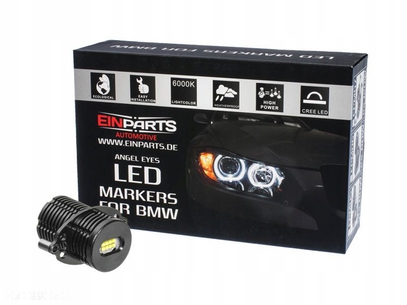 Marker Led 2x 80w Diody Cree Ringi Angel reflektor Lampa Xenon BMW 3 e90 91 - 1