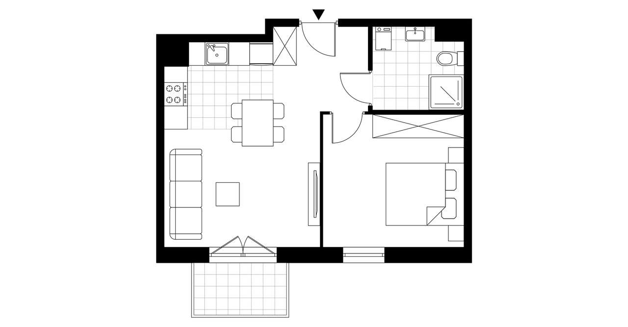 2-pokojowe mieszkanie 42m2 + balkon Bez Prowizji - Pełny obrazek: 4/14