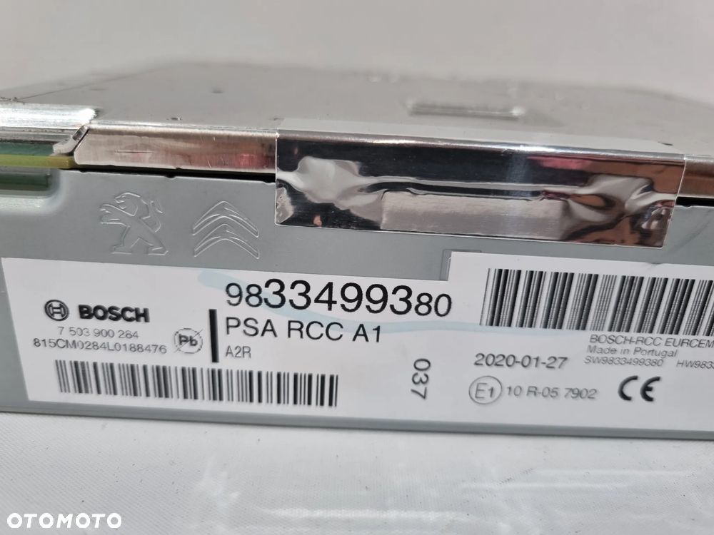 CITROEN DS7 C5 AIRCROSS MODUŁ RADIO NAWIGACJA 9833499380 - 5