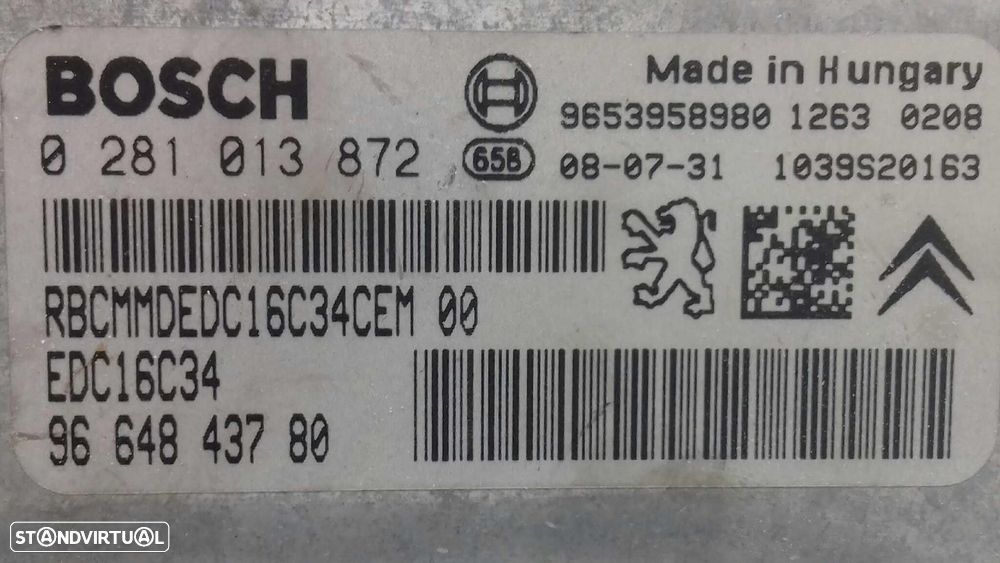 CENTRALINA MOTOR UCE PEUGEOT 207 2009 -281013872 - 6