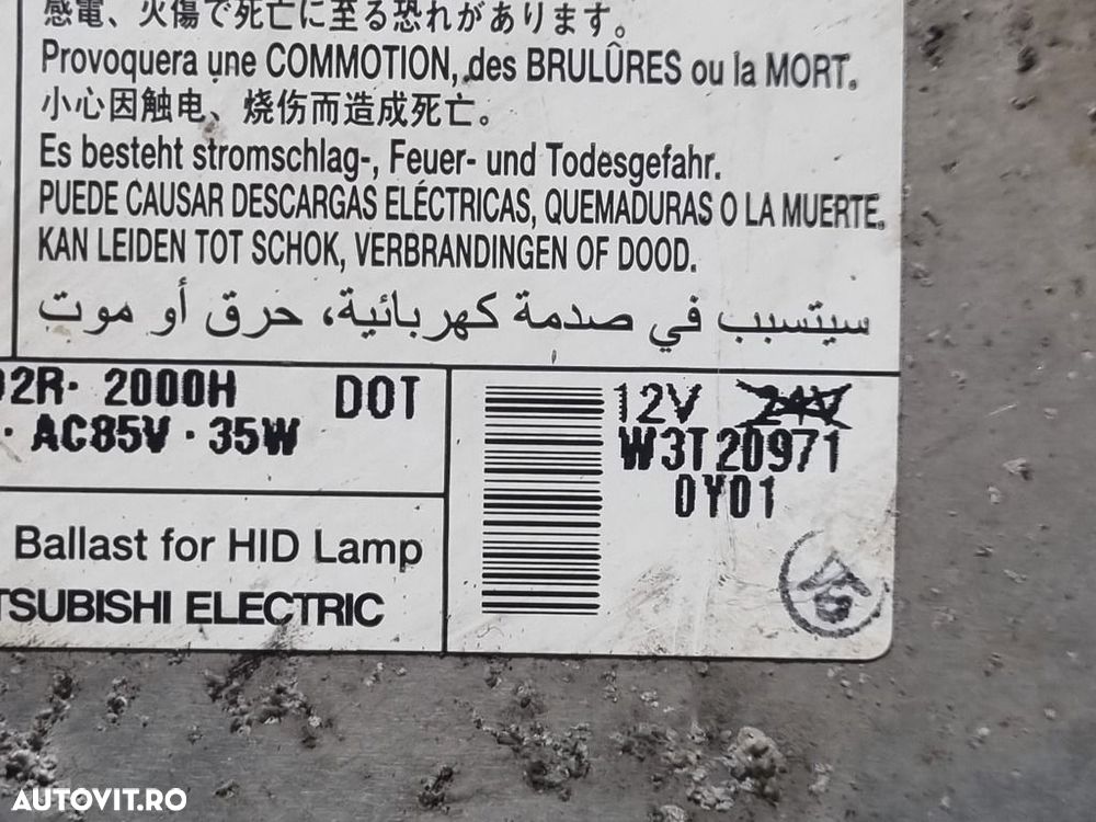 Balast Xenon Peugeot 4007 2007 - 2012 (1281) DREAPTA FATA W3t209710y01 - 3