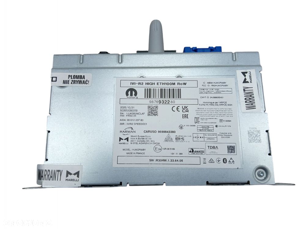 RADIO NAWIGACJA PEUGEOT 3008 III 5008 III 9861223780 - 5