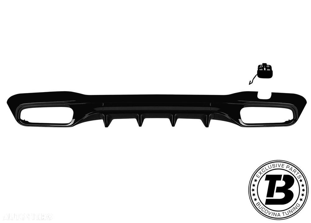 Difuzor Bara Spate cu Ornamente compatibil cu Mercedes C Class W206 C63 Design - 5