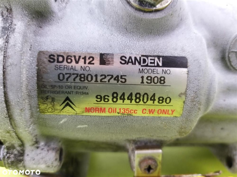 Sprężarka klimatyzacji PARTNER Citroen C2 C3 I 02-09 SANDEN 1.4 B 1.4 HDI - 2