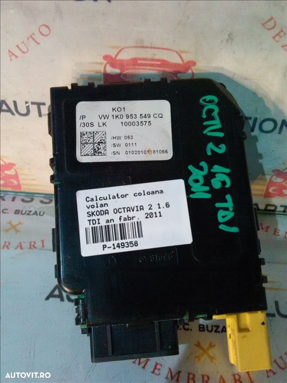 calculator coloana volan skoda octavia 2 1.6 tdi an fabr. 2011 - 1