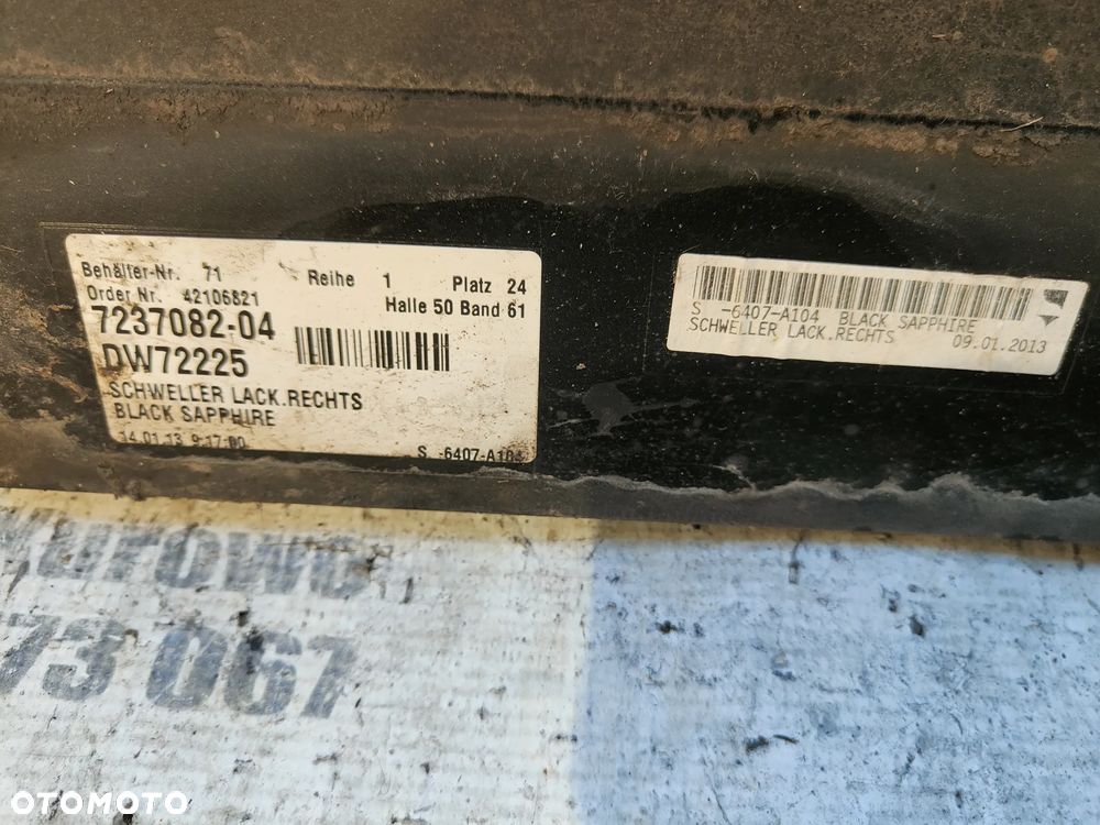 BMW F10 F11 Listwa progowa nakładka Lewa Prawa Black Sapphire 475 - 7