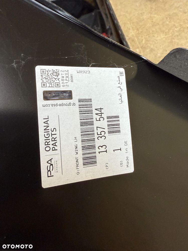 BŁOTNIK LEWY PRZÓD OPEL ADAM  NOWY ORYGINAŁ 13357544 - 2