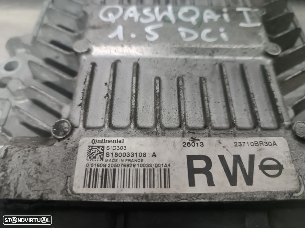 UNIDADE / CENTRALINA DO MOTOR ECU NISSAN QASHQAI 1.5DCI 23710BR30A S180033108A - 3