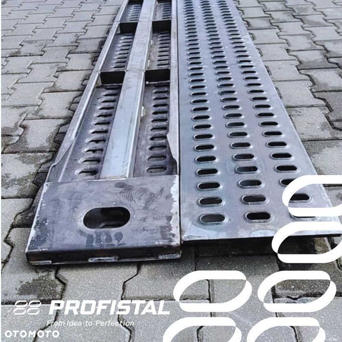 Trap najazd podjazd rampa laweta koparka pomoc drogowa CZARNE STALOWE 2.5M - PRODUCENT - 1