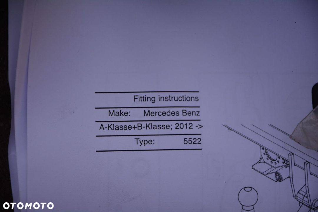 Mercedes A-klasse/ B-klasse 2012 -  - Hak wypinany Brink Wypinany NOWY - 3