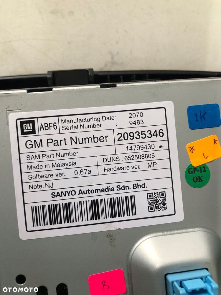 RADIO NAWIGACJA WYŚWIETLACZ PANEL OPEL INSIGNIA - 9