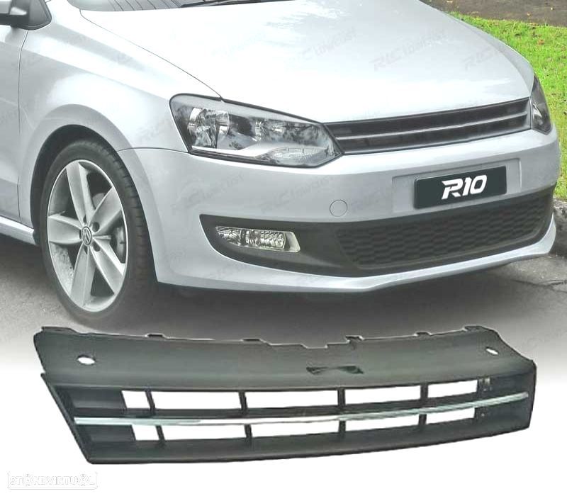 GRELHA VOLKSWAGEN VW POLO 09- PRETO CROMADO - 1