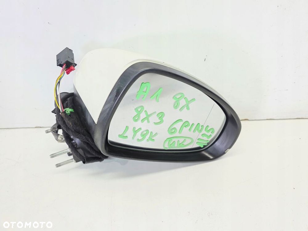 LUSTERKO ZEWNĘTRZNE PRAWE AUDI A1 8X 8X3 6 PIN LY9K 1/25 UK - 1