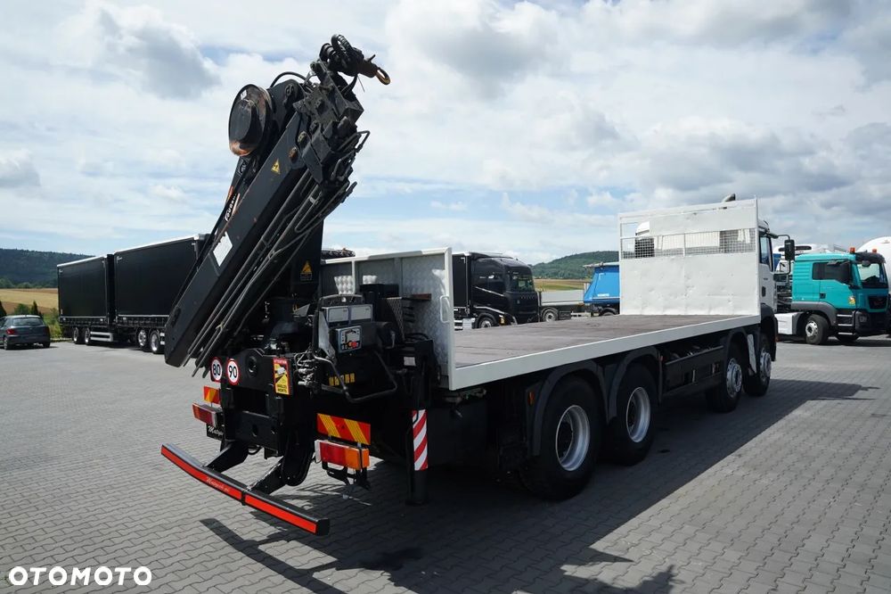 MAN TGA 35.360 /  PLATFORMA 8x4 + HDS HIAB 166 D-4 / MAX UDŹWIG: 4 600 KG /  ROTATOR / PILOT - 12