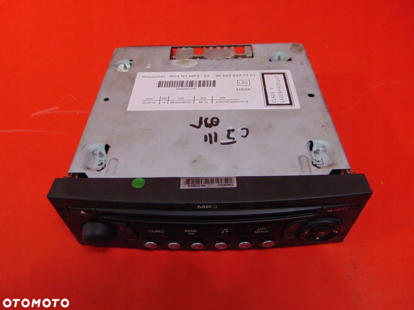 CITROEN C5 III X7 BERLINGO III PARTNER III RADIO CD MP3 RADIOODTWARZACZ - 2