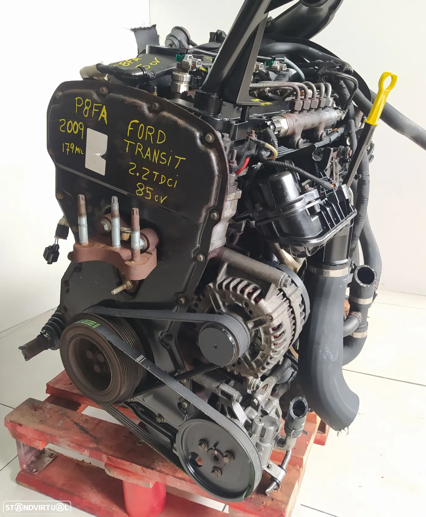 Motor Ford Transit 2.2TDCI 85cv P8FA  caixa 5 velocidades 6C1R 7002 AA - 6