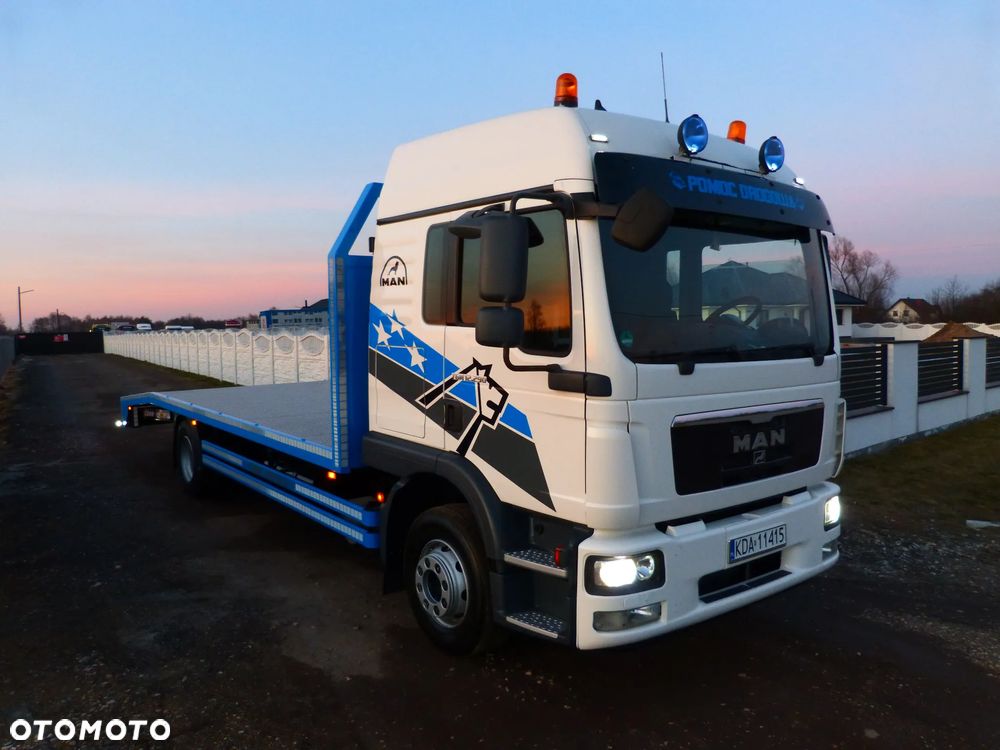 MAN TGM 15.290 POMOC DROGOWA AUTOLAWETA SPECJALNY EURO 5 DMC 15.500 KG ŁADOWNOŚĆ 9.000 KG XENON - 9