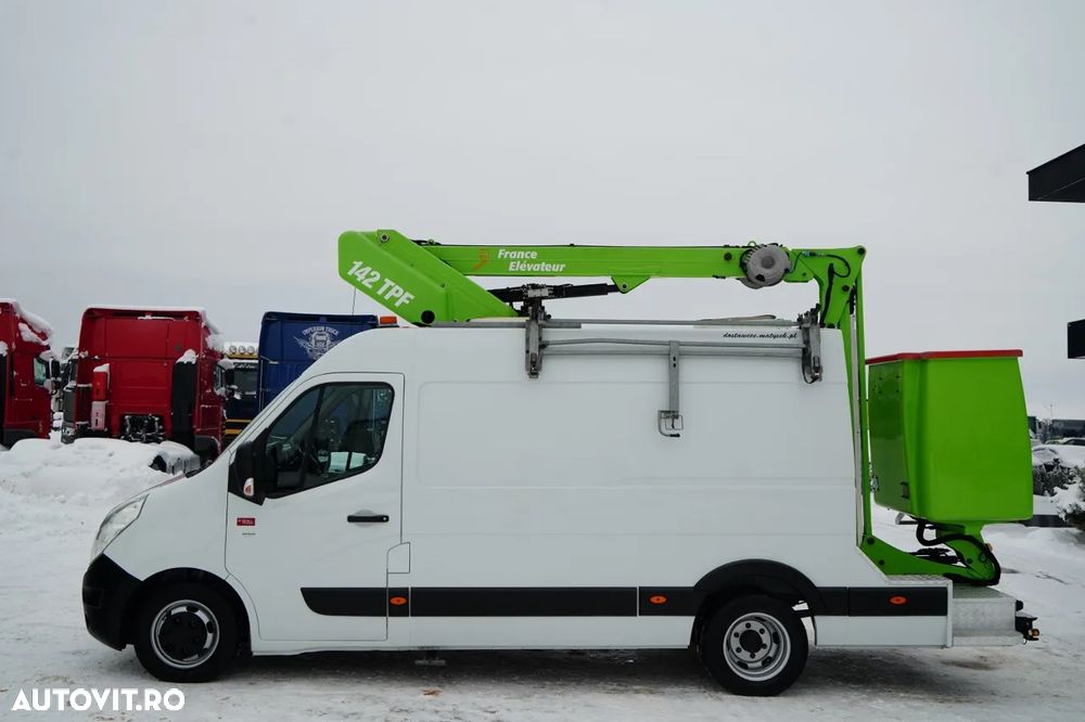 Renault MASTER / AERIAL / Platformă de lucru aeriană Elevateur 142 TPF - 14 m / MAX 265 kg / TABLĂ / - 8