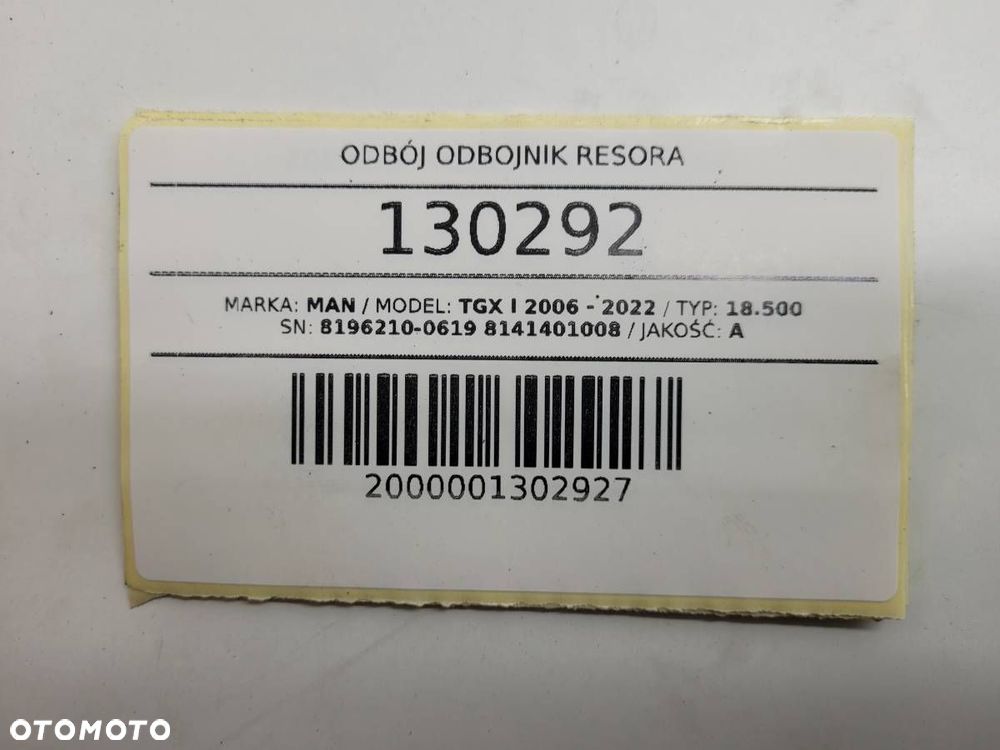 ODBÓJ ODBOJNIK RESORA MAN TGX I TGS 8196210-0619 8141401008 - 9