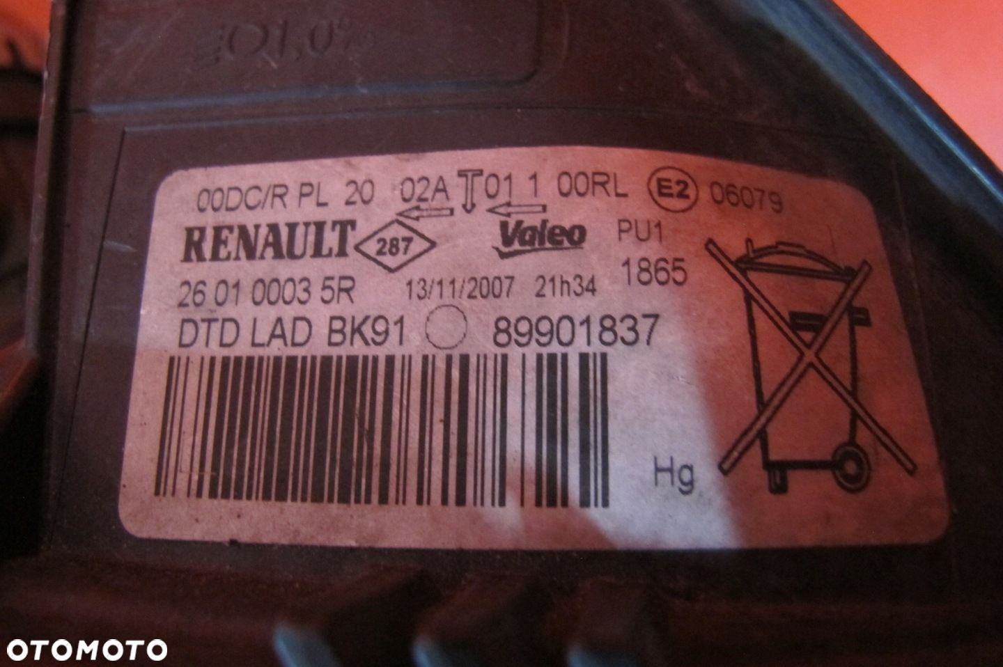 RENAULT LAGUNA 3 III 07-13 XENON REFLEKTOR LAMPA PRZÓD PRAWA 260100035R - 7